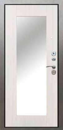 Входная металлическая дверь Берлога Тринити Милли 2 замка 1.5мм металл (Антик серебро + МДФ с зеркалом)