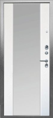 Входная металлическая дверь Аргус ДА 96 Антураж 2 замка 2мм металл (Антик серебро + МДФ с зеркалом)