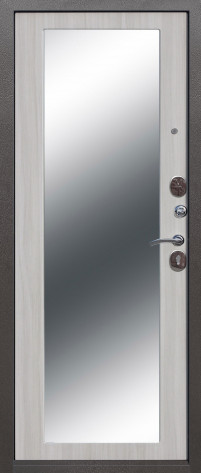 Феррони Входная дверь 10 см Троя серебро Макси зеркало, арт. 0000624